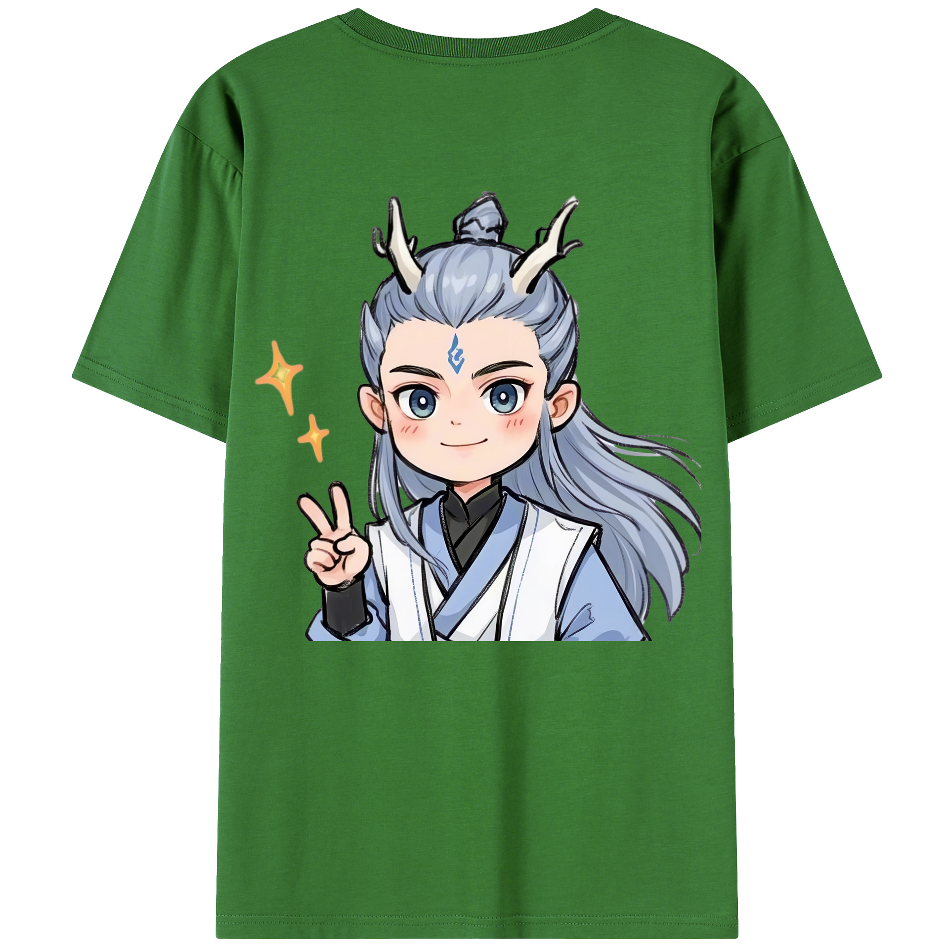（画像用） Ne Zha 2 ナタ 魔童の大暴れ レディース半袖Tシャツ(バックプリント)
